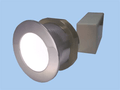 LED-Lampe mit Transformator 220 / 12V DC Warmweiß Farbe Messing verchromt