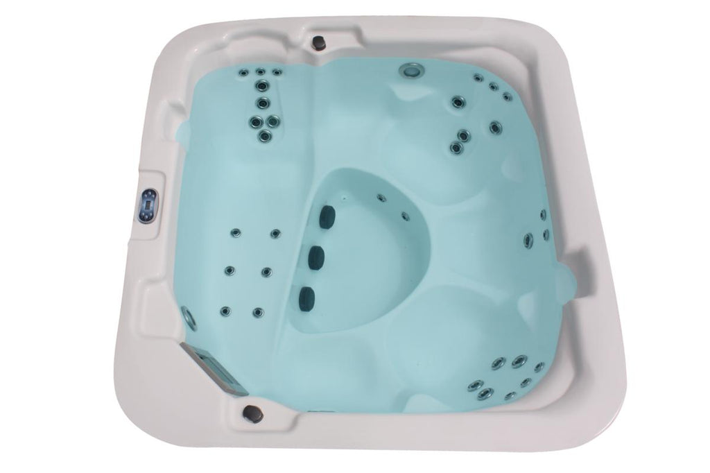 Luxus Outdoor Whirlpool TOBAGO Platin - 210x190x83cm - 39x Jetdüsen