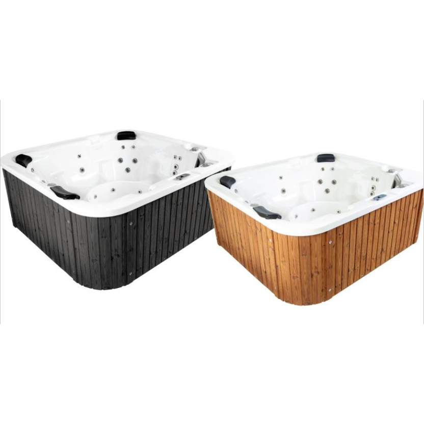 Luxus Outdoor Whirlpool TOBAGO Platin - 210x190x83cm - 39x Jetdüsen